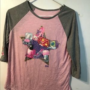 XL Girls Shopkins Shirt 3/4 sleeve